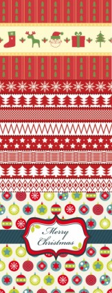 Cartoon christmas continuous border with background vector Cartoon christmas continuous border with background vector
