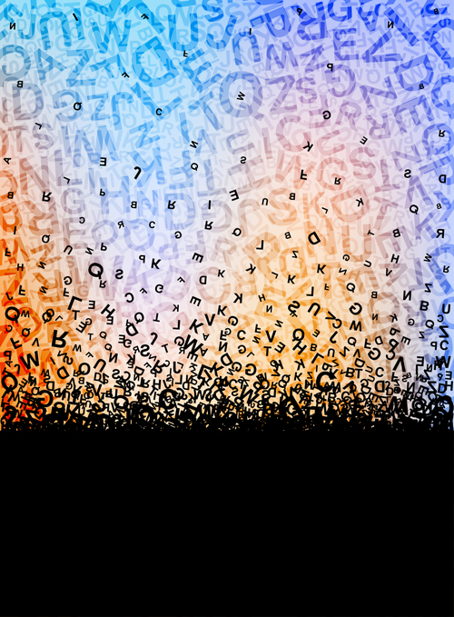 Abstract letters and numerals creative background 05