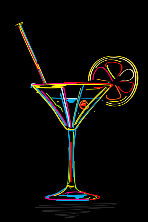 martini glass delicate 