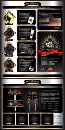 Vintage ornate website decorative template vecto Vintage ornate website decorative template vecto