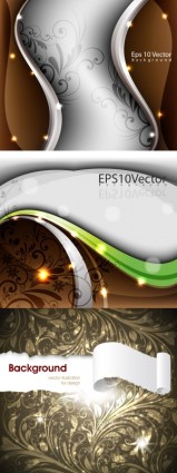Chocolate with abstract floral background vectors Chocolate with abstract floral background vectors