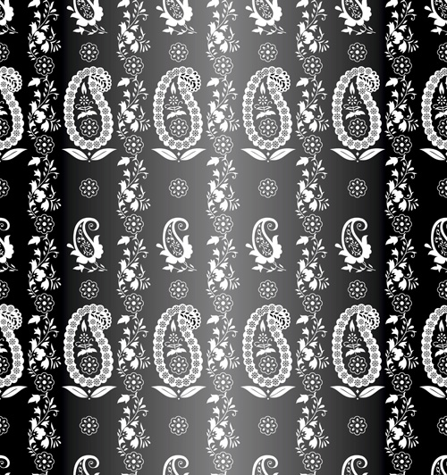 Vector paisley pattern set 01