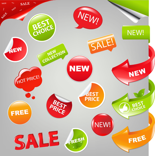 Best sale elements label Stickers 03