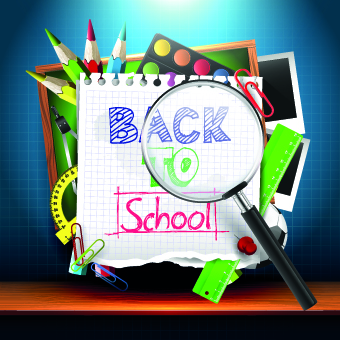 Vector school design elements set 05