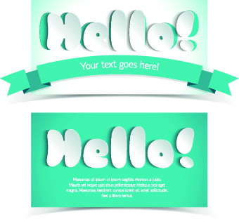 Creative shopping greetings cards vector 01