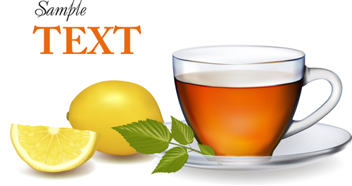 Set of teapot and tea cup vector 05