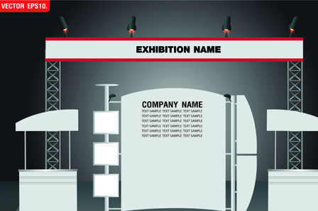 Set of trade exhibition and promotion vector material 01