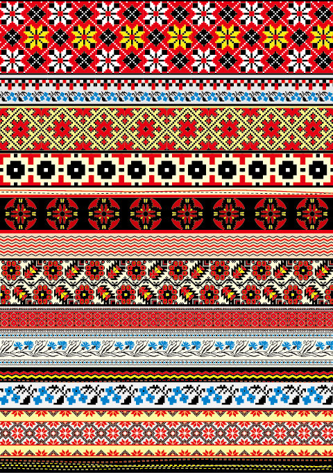 Ukraine style ornaments ornament fabric 