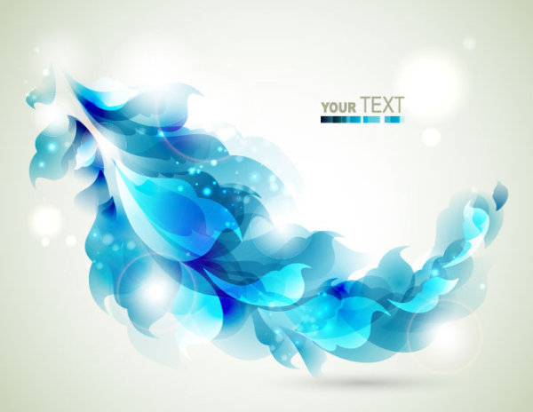 free vector Halation with Flowers 03