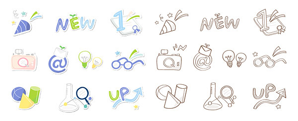 Cute icon 5 vector