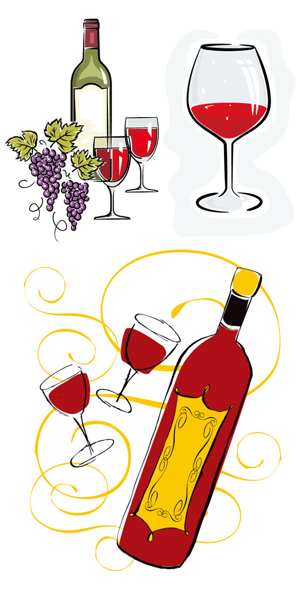 Hand painted style. Vector