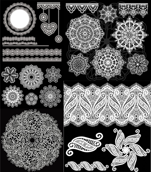 classical floral shading vector