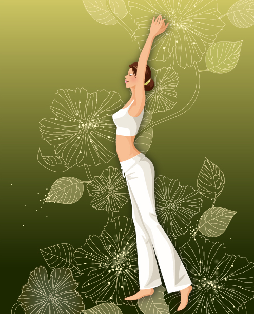 Life movement beauty set 119 vector