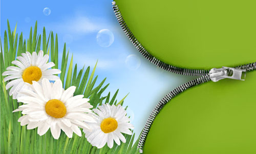 Spring green grass Background vector 05