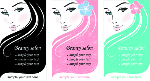 Woman with Beauty Salon vector 01