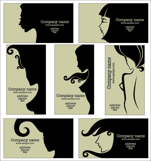 Woman with Beauty Salon vector 04