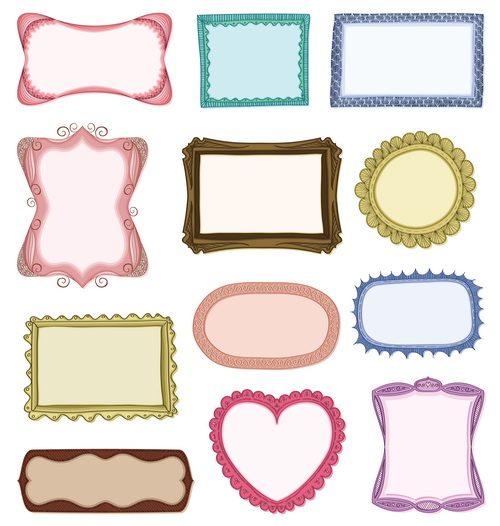k frames design vector collection 01 Blank frames design vector collection 01