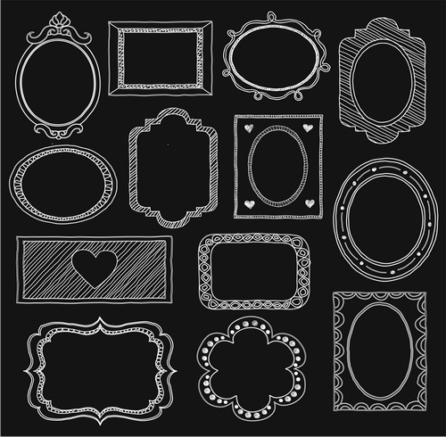 k frames design vector collection 03 Blank frames design vector collection 03