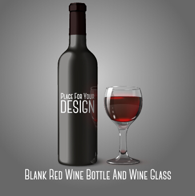wine glass wine bottle red wine bottle blank 