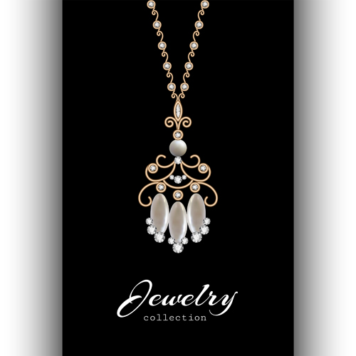 Brilliant jewelry art backgrounds vector set 05