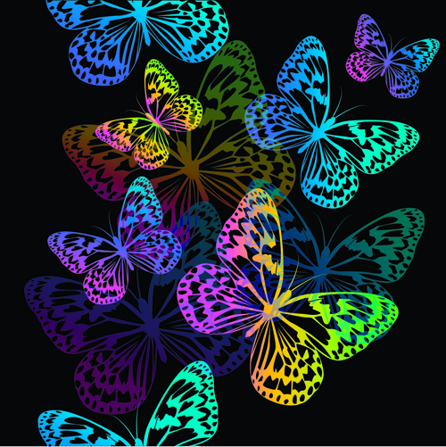 design colorful butterflies 