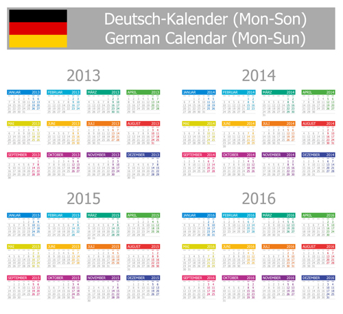 version German calendar 2013 