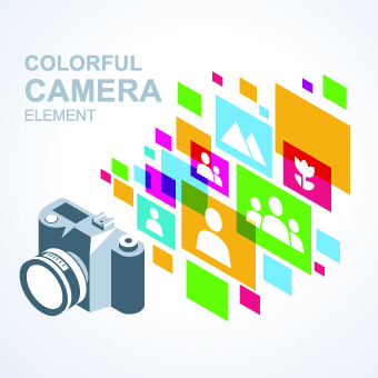 colorful background colorful camera background vector background 