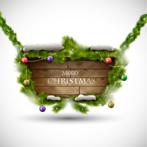 wooden message christmas background vector background 