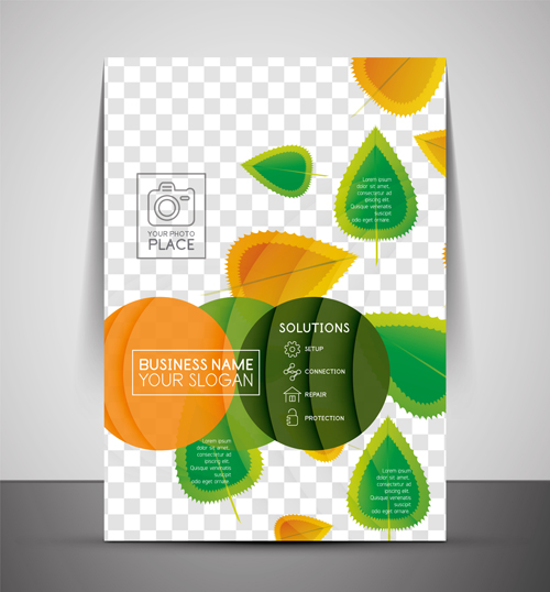 yer cover set vector illustration 07 Corporate flyer cover set vector illustration 07