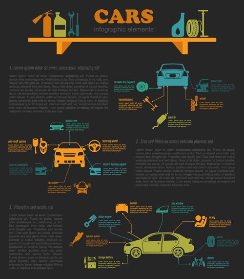 template infographic creative car 