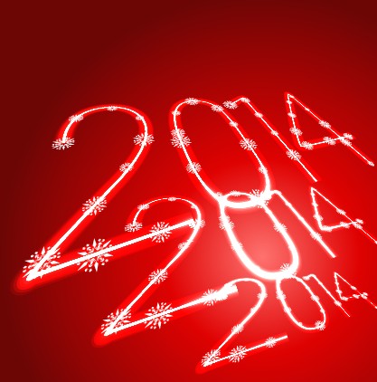 Exquisite 2014 New Year design elements background 02