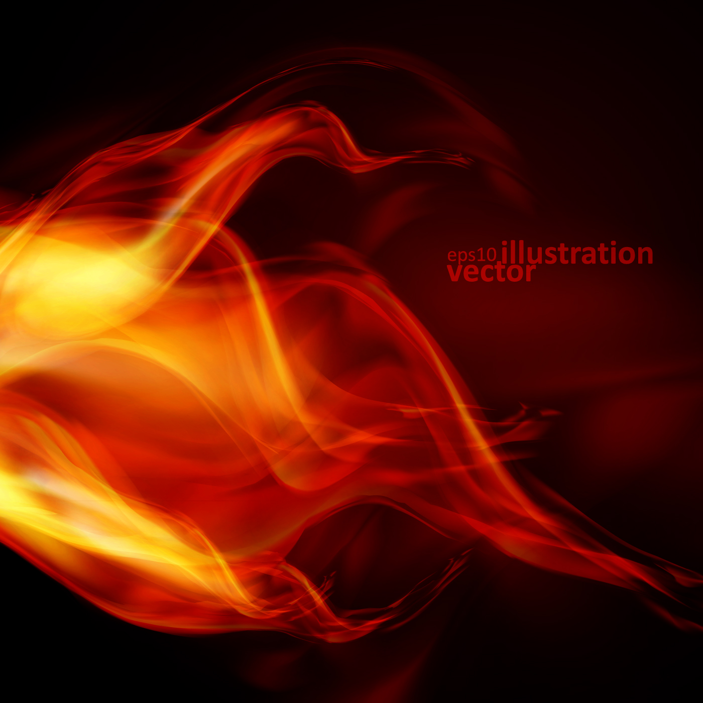 realistic illustration fiery background 