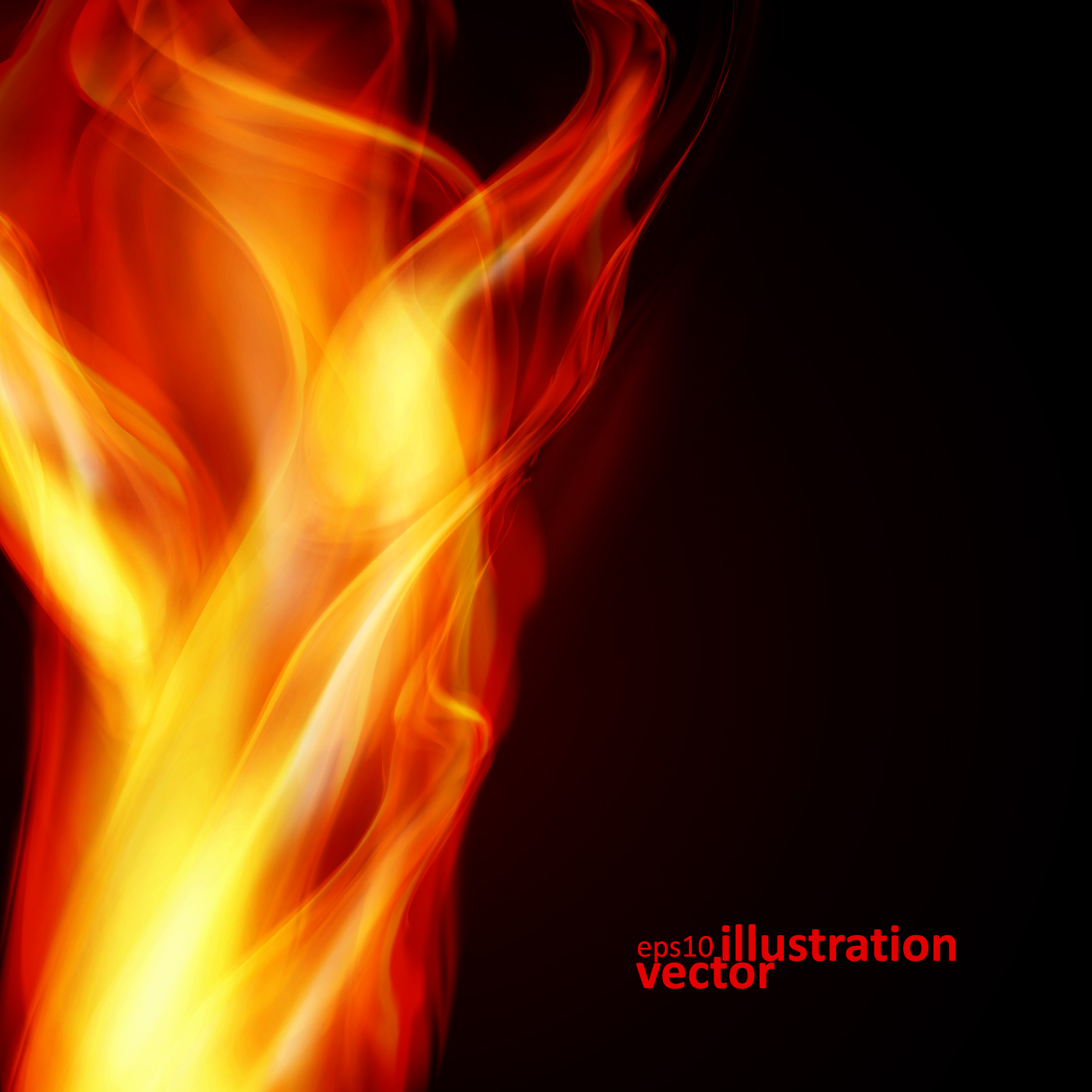 Realistic fiery background illustration vector 02