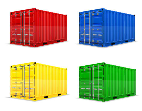 Freight container design vector 03