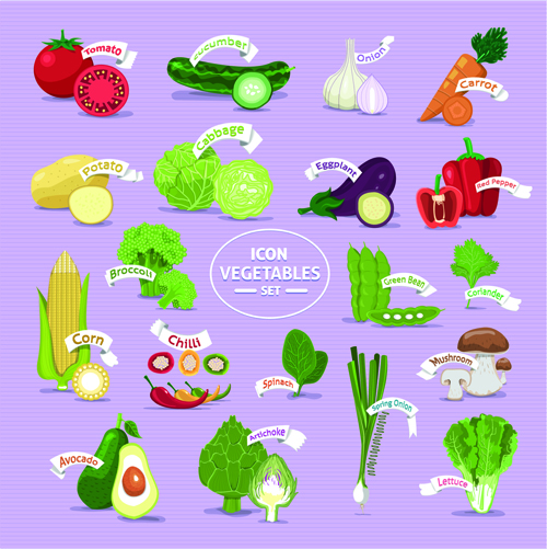 vegetables vegetable icons creative 