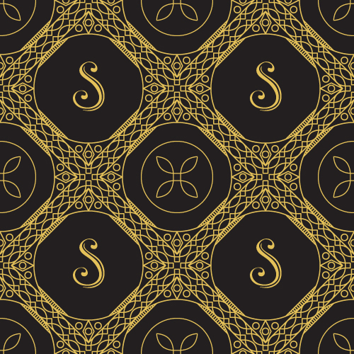 Gold lineart seamless pattern luxury vector 03