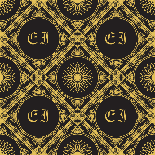 Gold lineart seamless pattern luxury vector 05