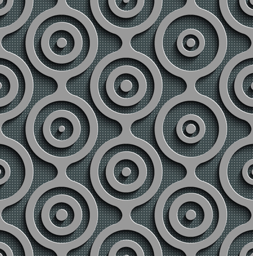 Gray plate perforated vector seamless pattern 17