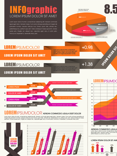 Business Infographic design elements vector material 04