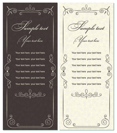 Vector Retro Invitations design elements 01