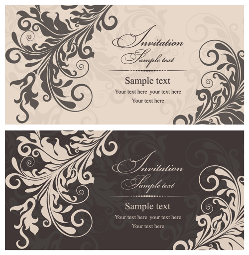 Vector Retro Invitations design elements 03