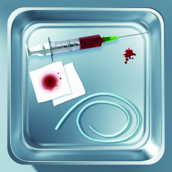 Medical Tools with tray design vector set 03