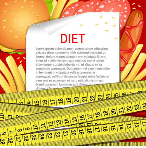 Modern fast food poster material vector 04