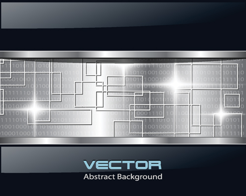 Modern metal business background vector 01