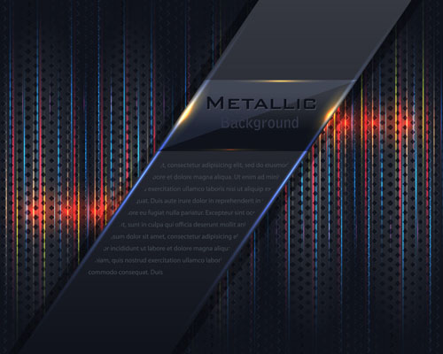 Modern metal business background vector 02
