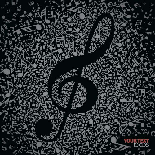 Music Note with black background vector - WeLoveSoLo