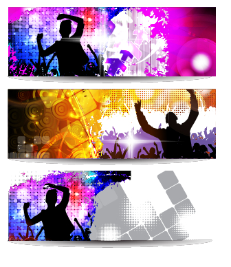 vector graphics party music creative banners banner 