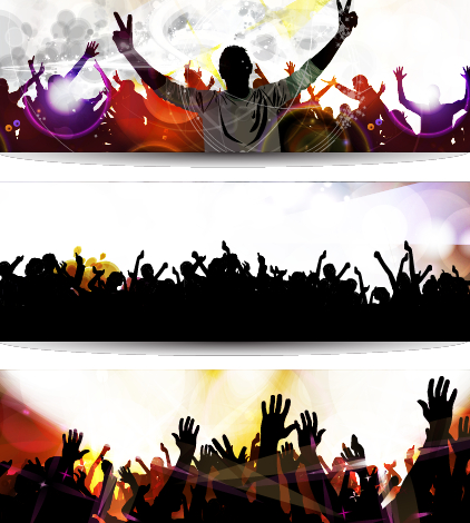 vector graphics vector graphic party music banners banner 