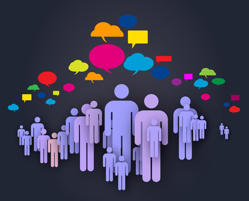 People social networks clouds vector 07