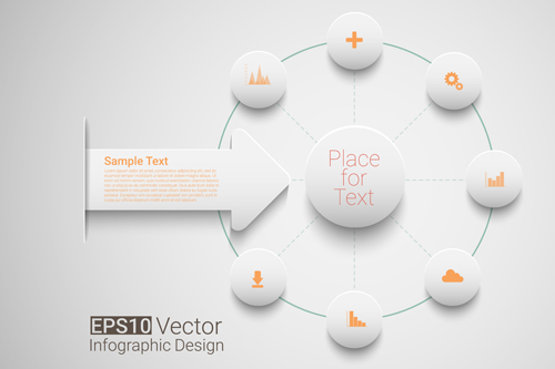 template vector network infographics 